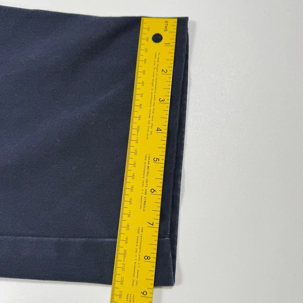 Polo Ralph Lauren Chino Pants Mens 34x34 Navy Blue Pleated Cotton Casual